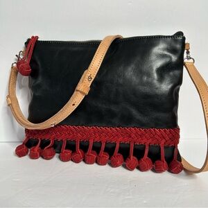 RARE - Consuela Valentina Fiesta Pom Pom Knot Tassel Fringe Crossbody / Clutch